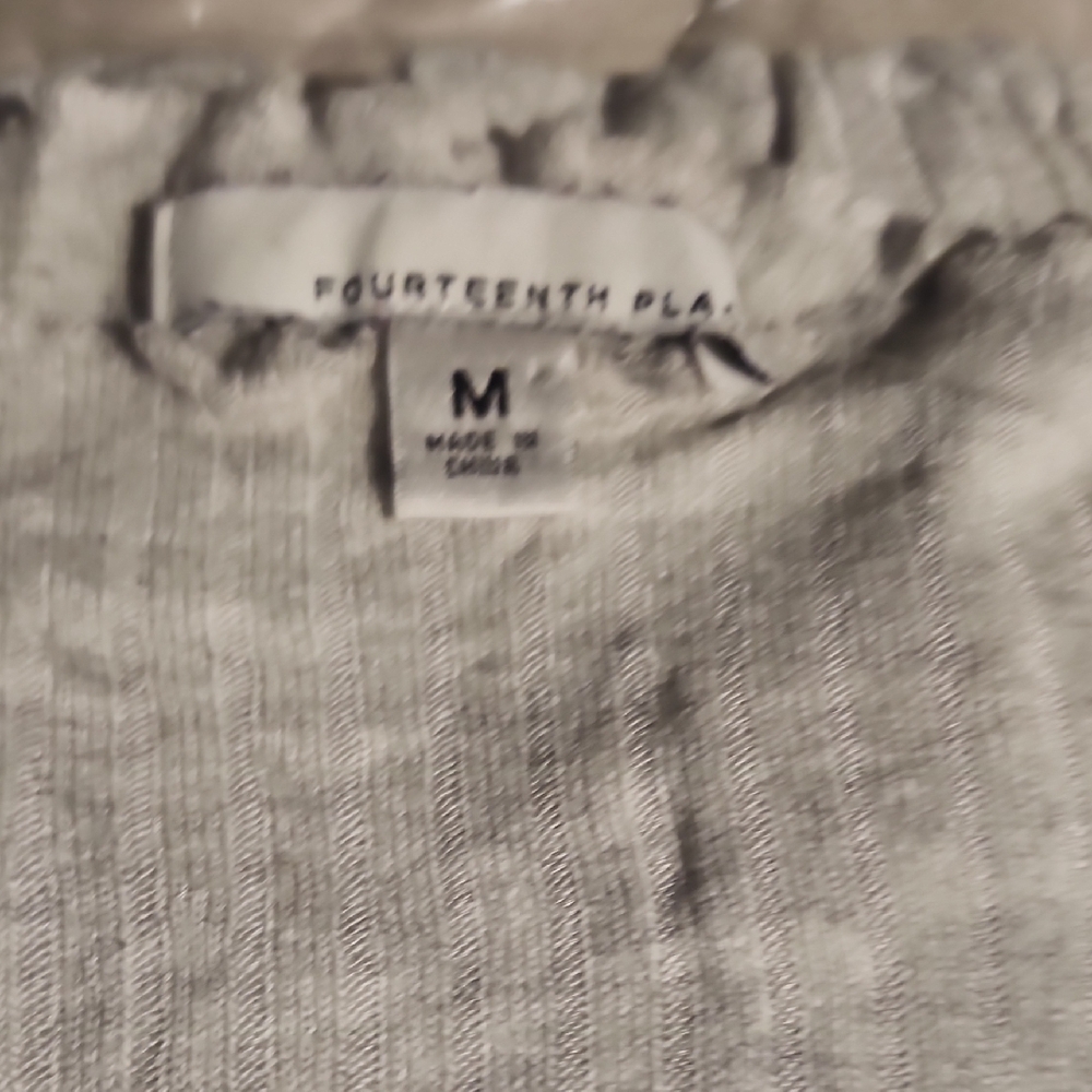 Fourteenth Place Gray Striped Top